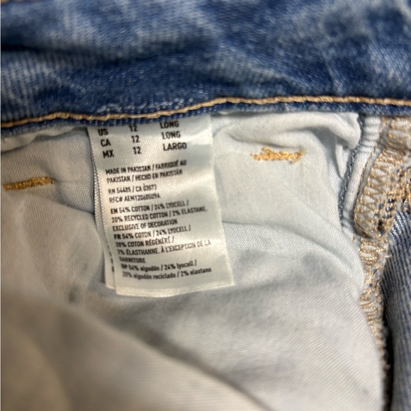 American Eagle Outfitters Light Blue Straight Leg Skinny Jeans - Picture 4 of 4